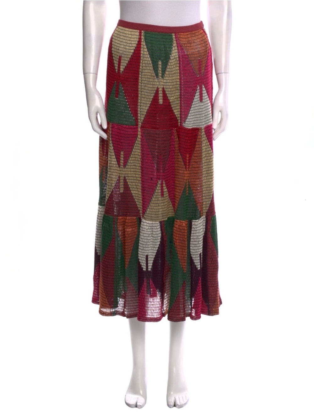 Christian Dior Linen Midi Skirt – 2002–2006 Galliano Era – Size US 8